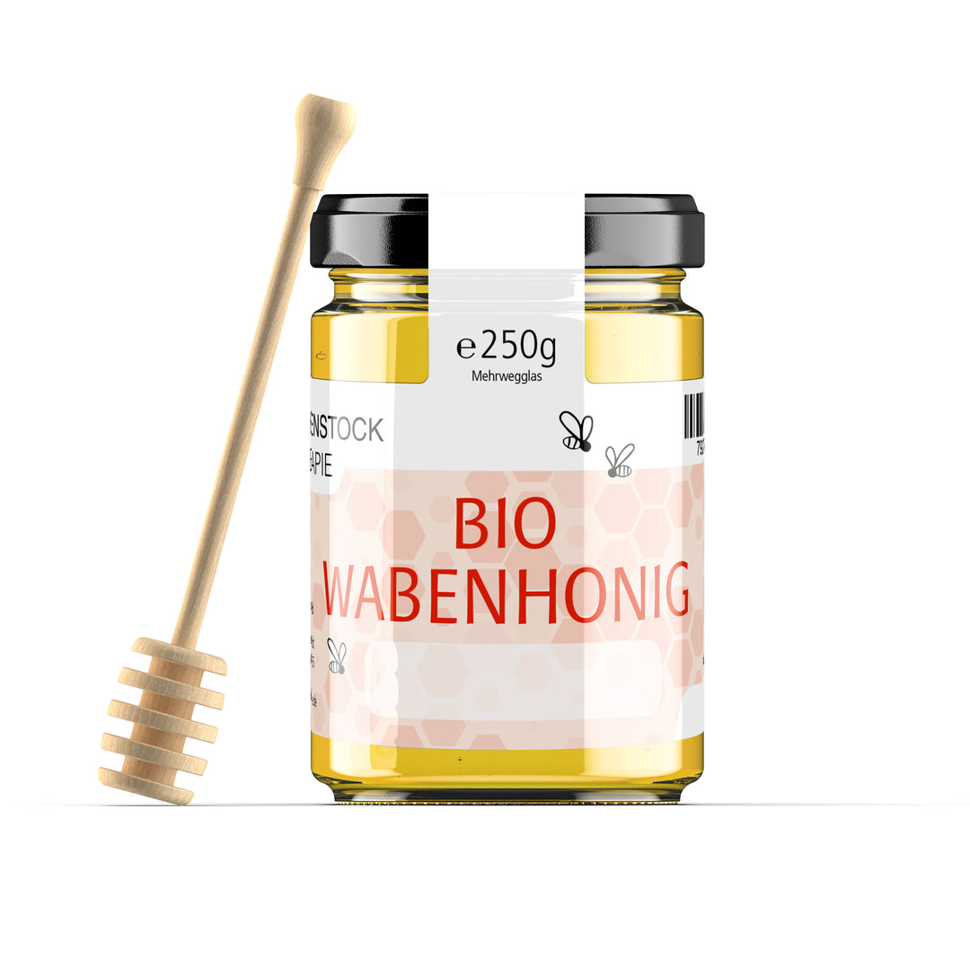Glas Bio zertifizierter Wabenhonig 250g im Glas aus Deutschland