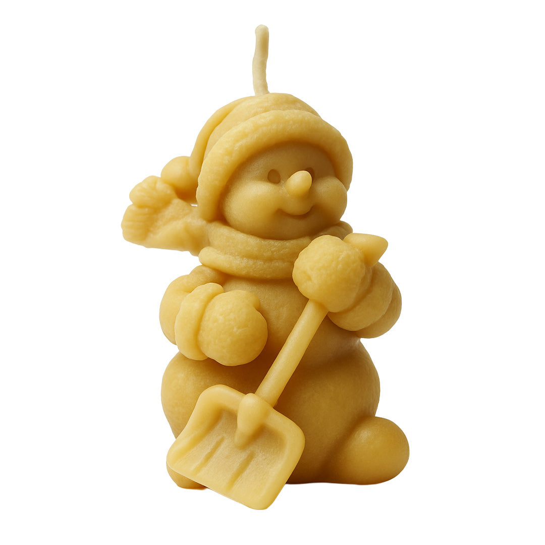 Bienenwachskerze Schneemann
