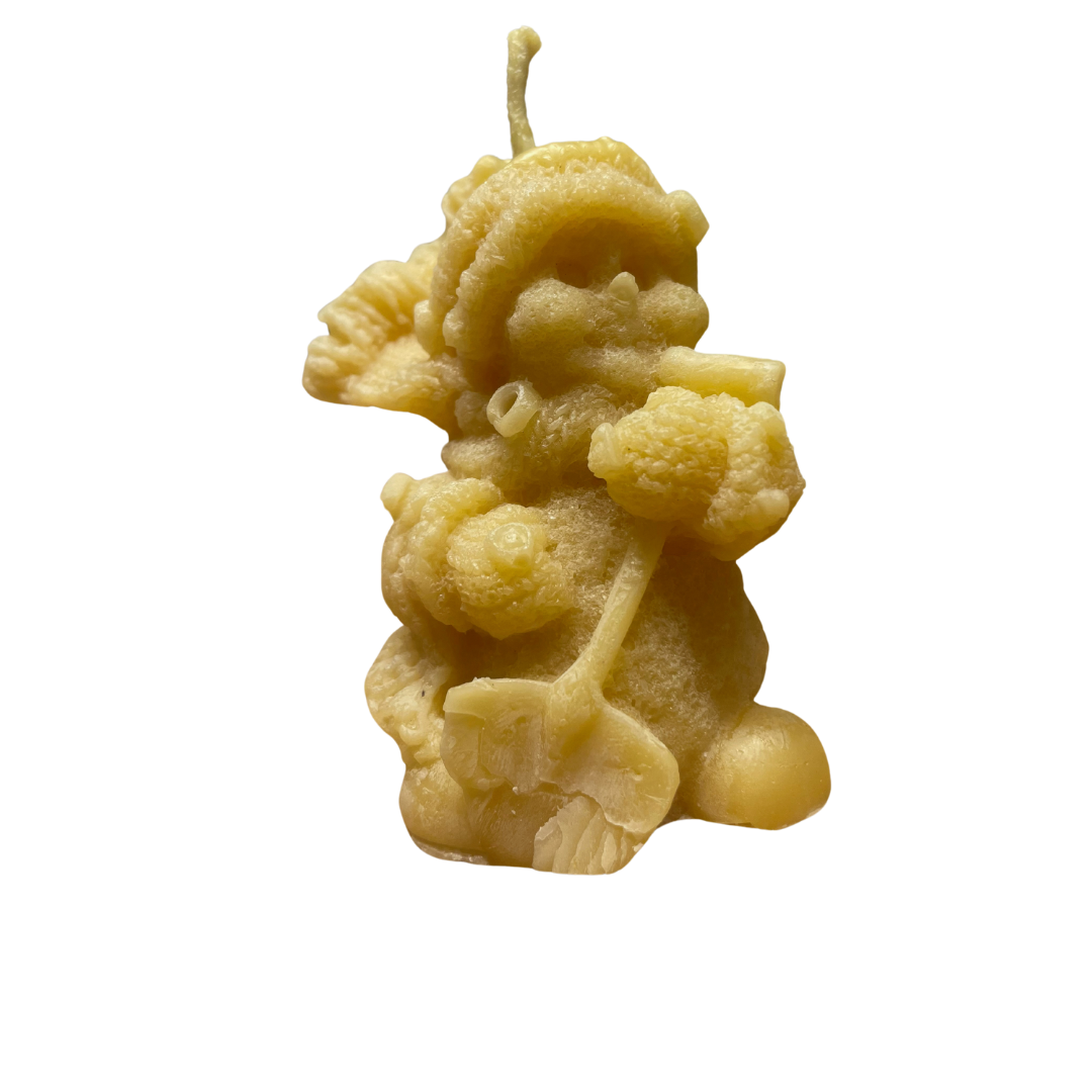 Bienenwachskerze Schneemann