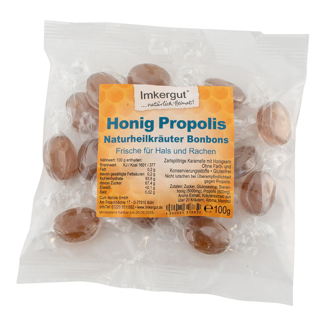 Bonbons mit Honig+Propolis 100 g Beutel