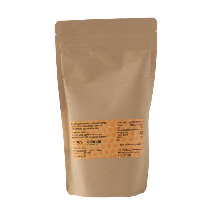 Rückseite Blütenpollen aus Spanien 250 g