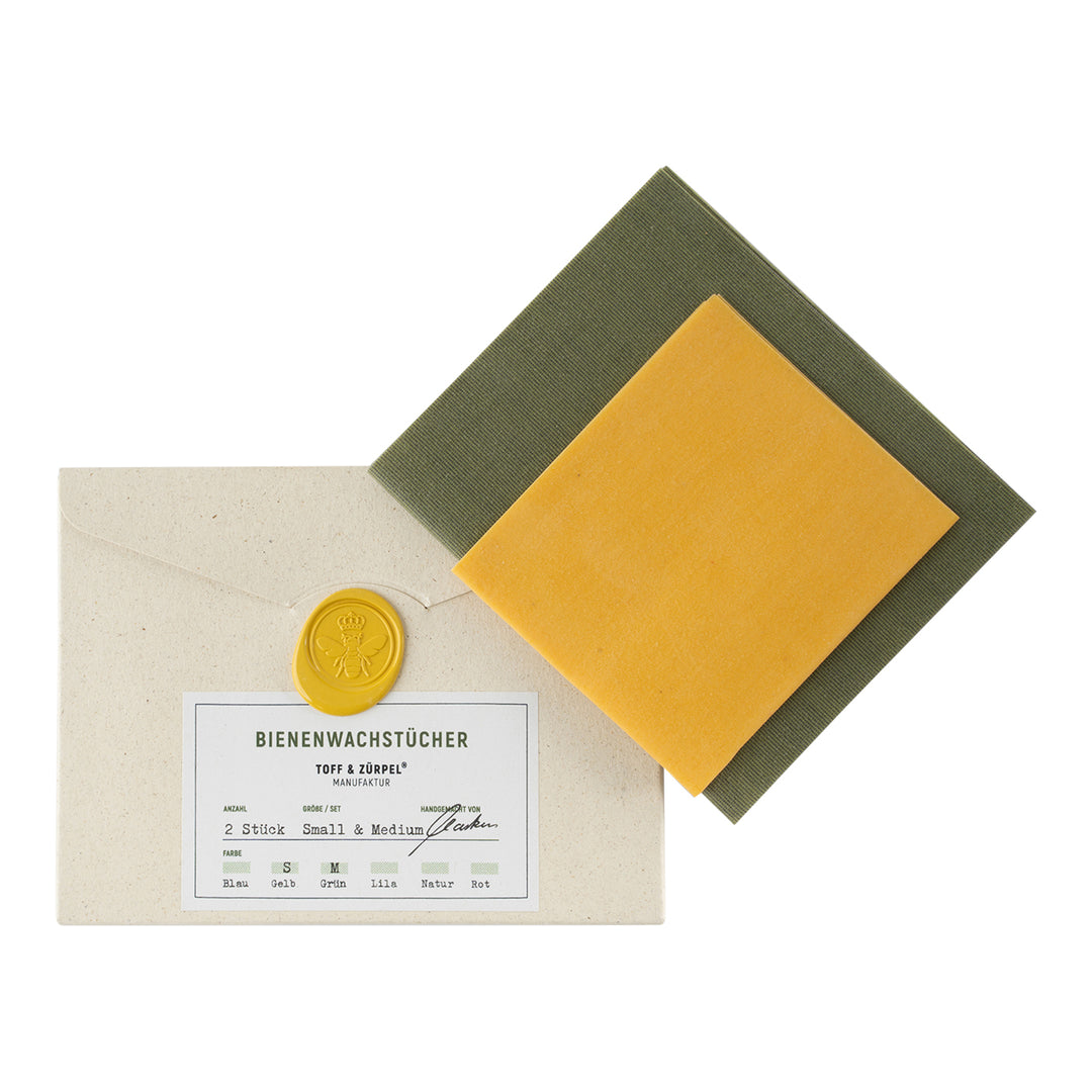 Beispiel Farben Bienenwachstücher Set Small & Medium