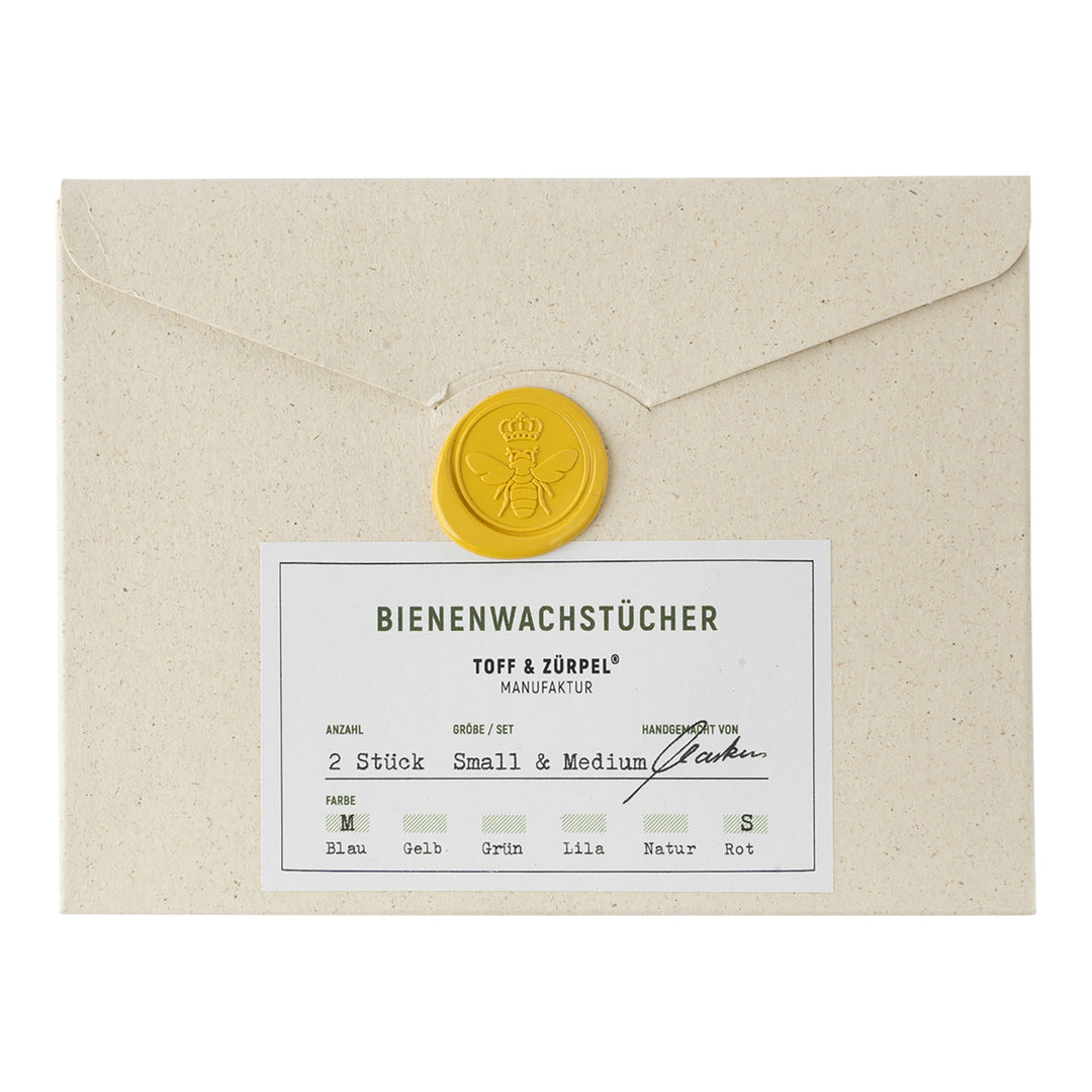 Verpackung Bienenwachstücher Set Small & Medium