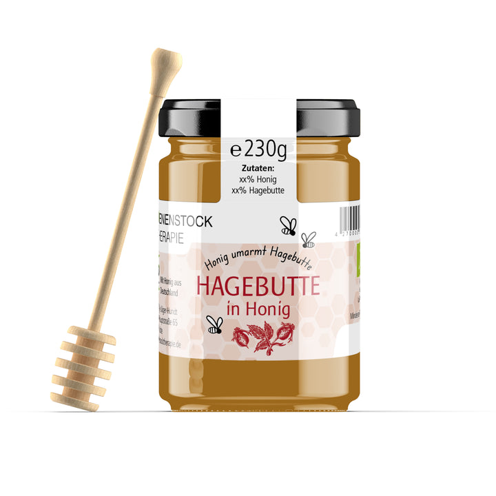 Glas Hagebutte in Bio Honig aus Deutschland