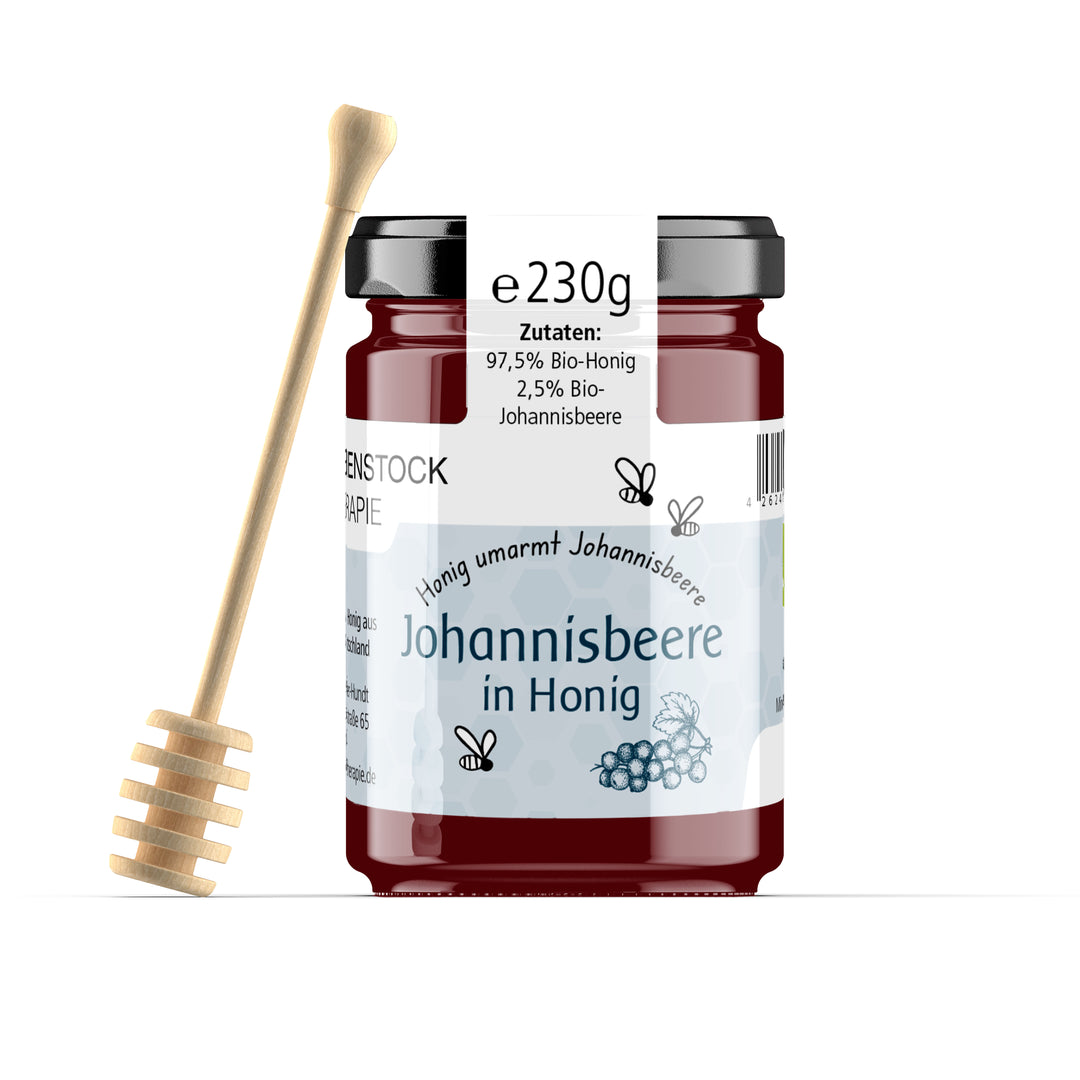 Glas Johannisbeere in Bio Honig aus Deutschland
