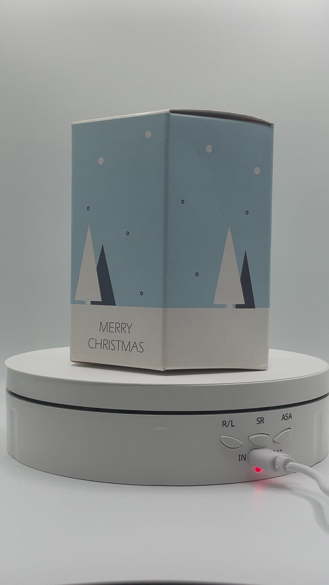 Weihnachtliche Verpackung blau