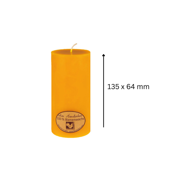 4 Stück Bienenwachskerze Stumpen