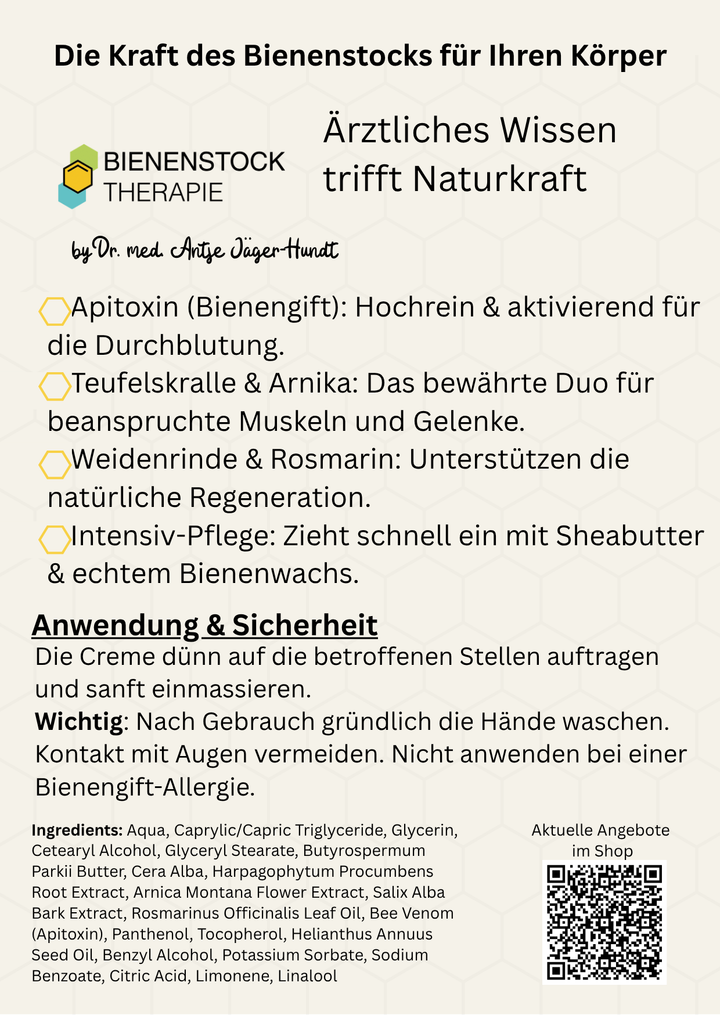 Bienengiftsalbe forte von Bienenstocktherapie Probe