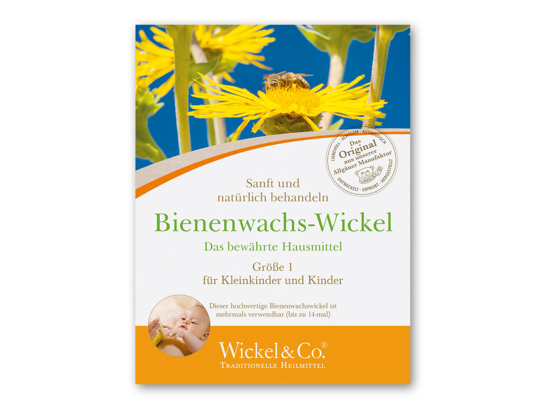 Bienenwachswickel Größe 1 - Kleinkind/Schulkind, 10 x 13,5 cm