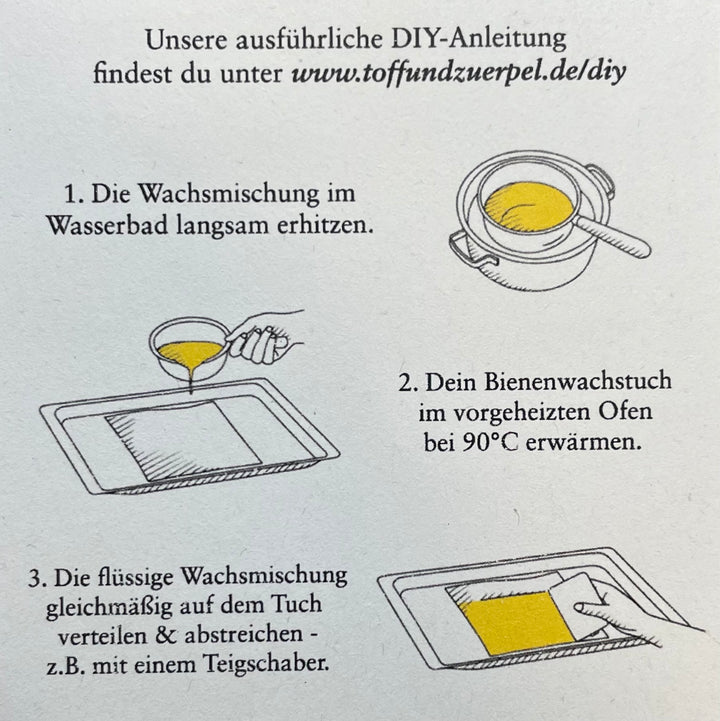 Beschreibung Benutzung DIY Repair-Wachs für Bienenwachstücher 50g