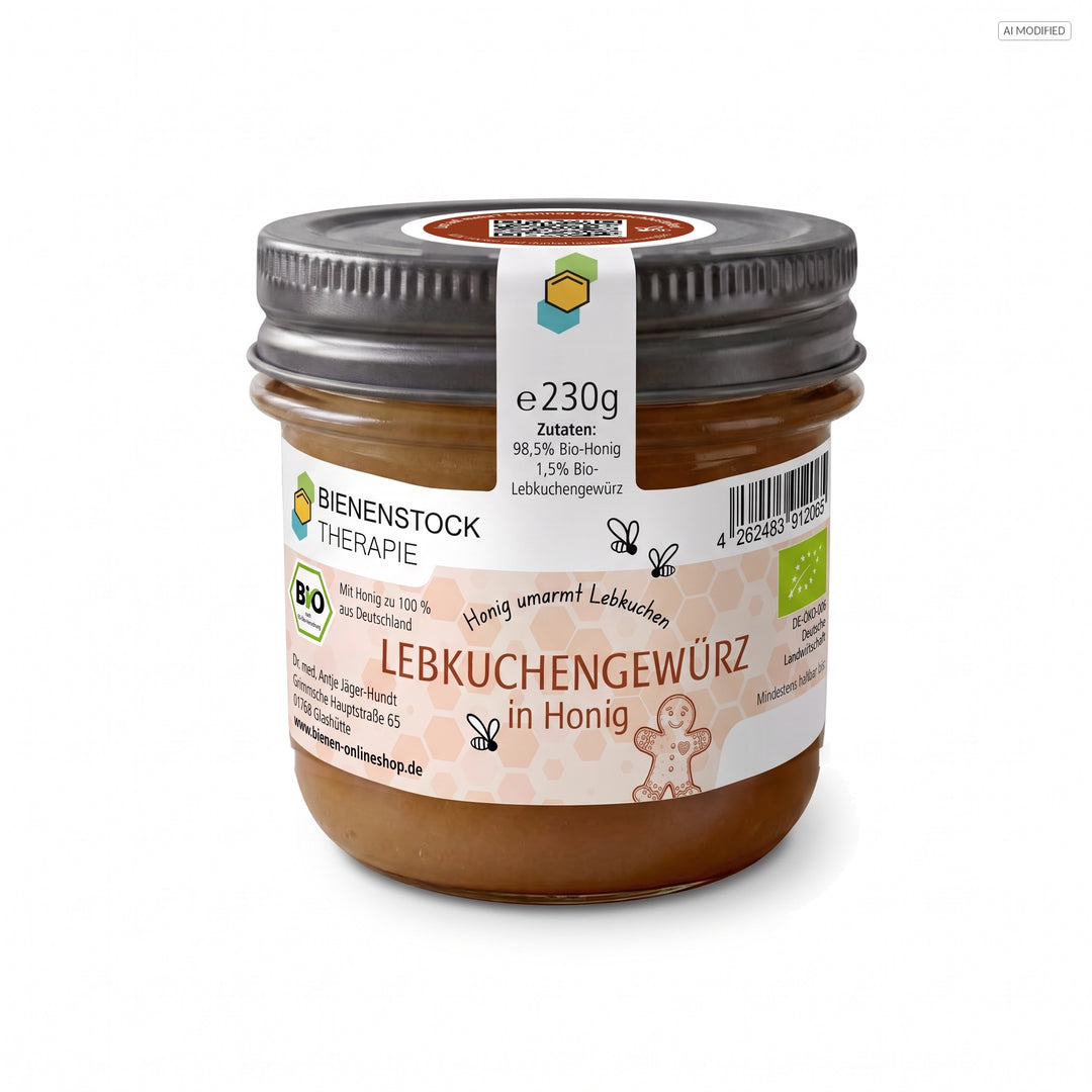 Bio Honig mit Lebkuchengewürz 230 g im Glas