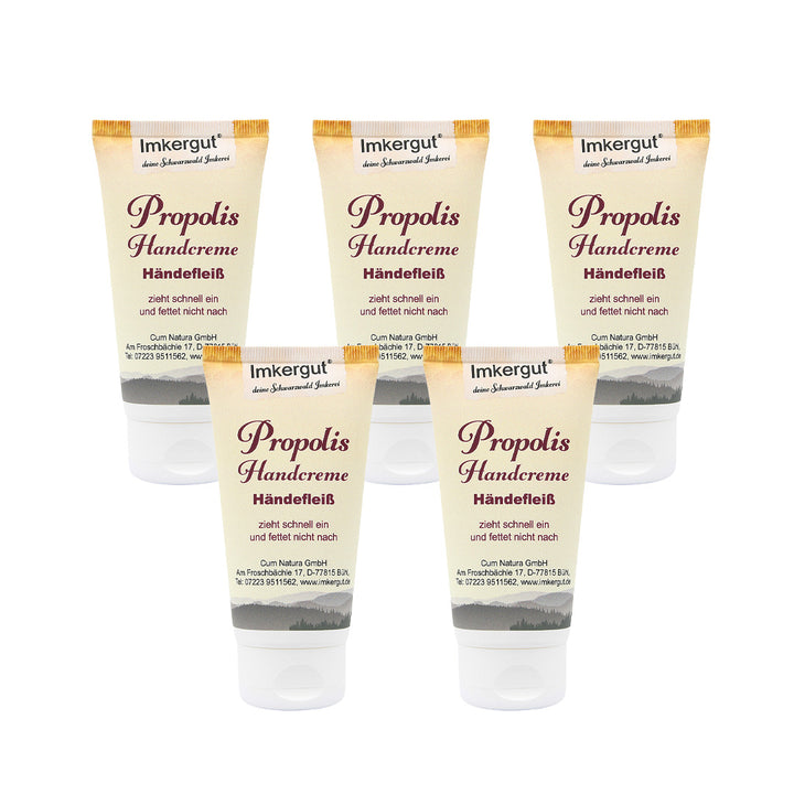 Imkergut Propolis Handcreme Händefleiß 75 ml im 5er-Set – Sparset natürliche Propolis Pflege