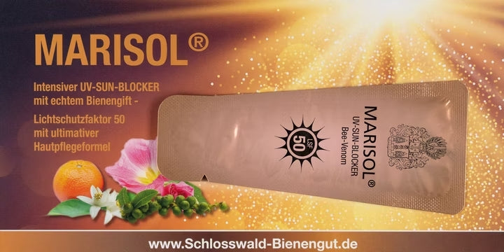 MARISOL Probepackung – naturkosmetischer Sonnenschutz mit Bienengift LSF50 von Schlosswald