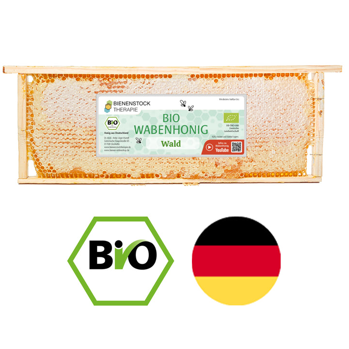 Bio-Wabenhonig ganzes Holzrahmen/Honigrähmchen Wald-/Fichtenhonig