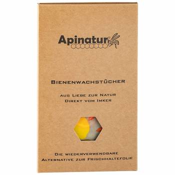 Apinatur Bienenwachstücher – nachhaltige Lebensmittelverpackung aus Bienenwachs