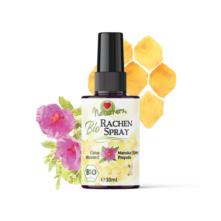Bio Rachenspray mit Cistus, Manuka, Vitamin C und Propolis