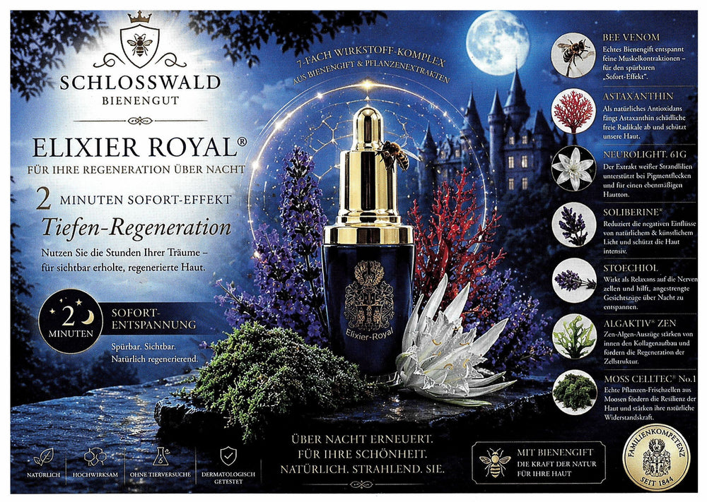 Elixier Royal von Schlosswald in einer Pipettenflasche