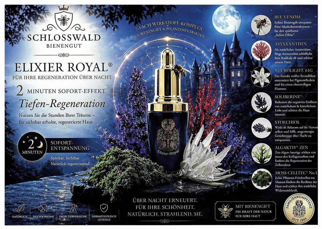 Elixier Royal von Schlosswald in einer Pipettenflasche