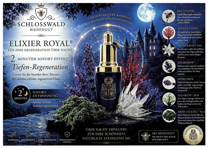 Elixier Royal von Schlosswald in einer Pipettenflasche