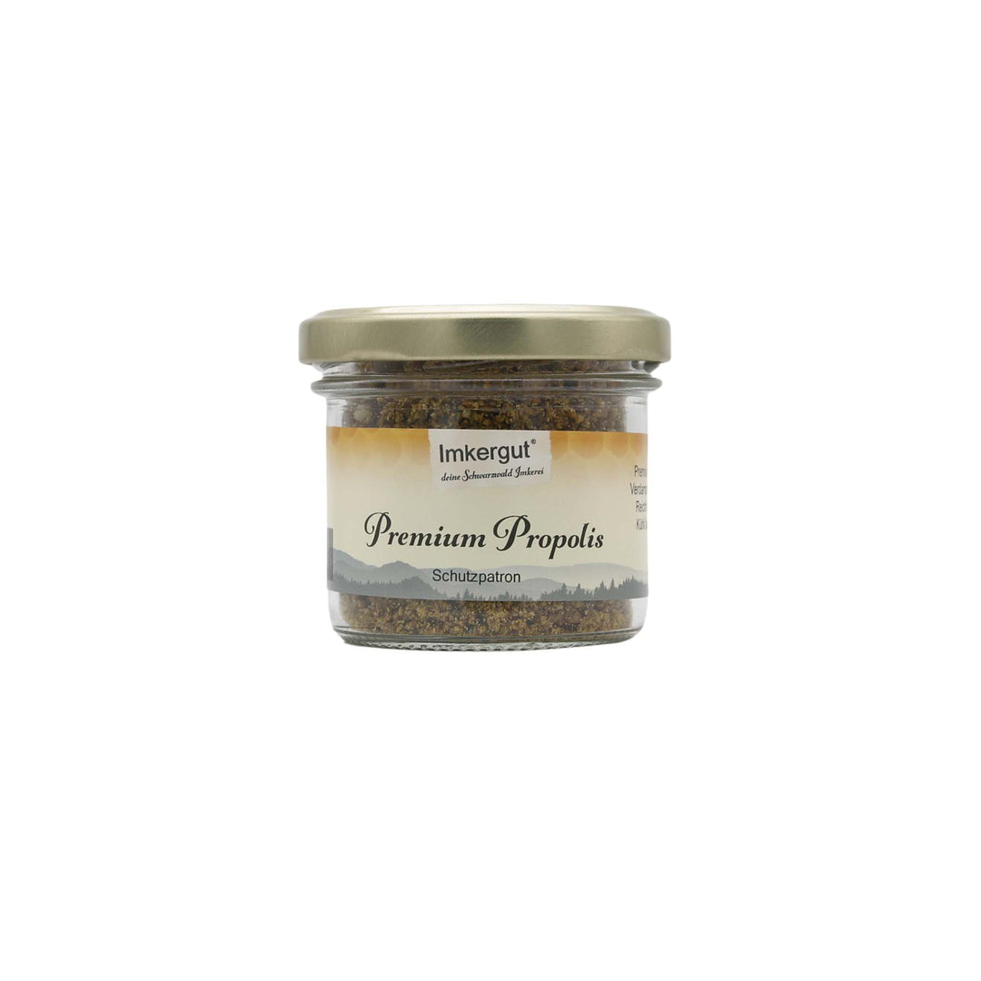 Premium Rohpropolis 50g Glas – Imkergut Schwarzwald Imkerei, Frontansicht