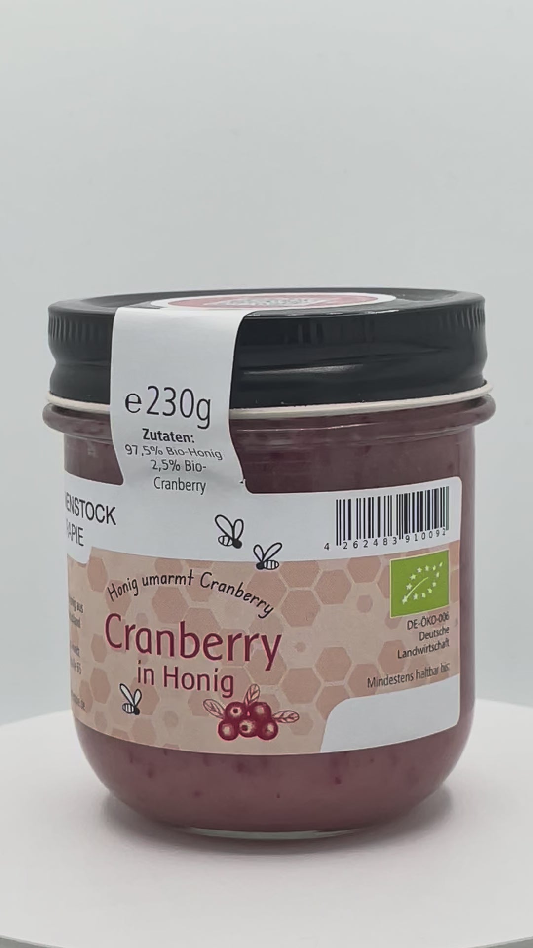 Cranberry in Bio Honig 230g