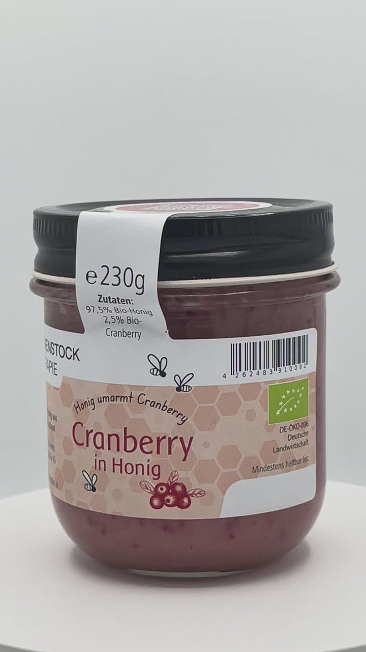 Cranberry in Bio Honig 230g