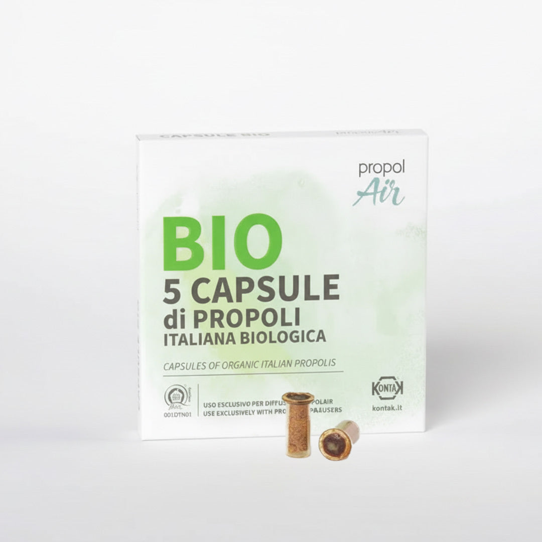 Propolis Verdampfer Kapseln BIO – 5 Kapseln Bio Propolis Italiana Biologica, PropolAir Nachfüllkapseln