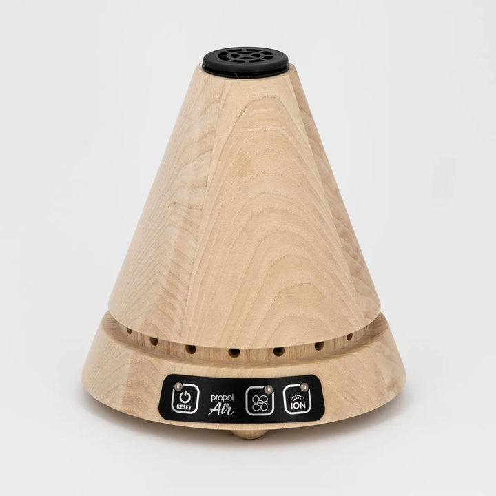 Propolisverdampfer Cone 3 aus Holz in Hell mit Ionisator und Ventilator
