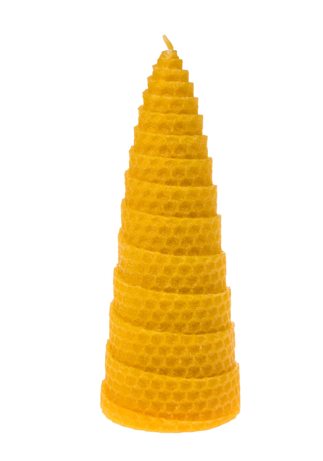 Spiralkerze aus Bienenwachs-Wabenplatten, 150 × 58 mm