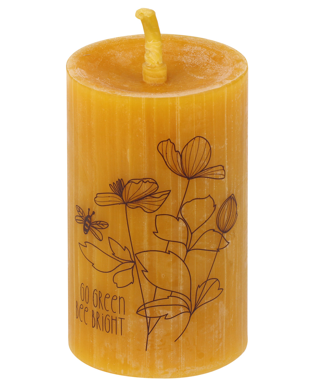 Steinhart Bienenwachs Stumpenkerze „Bee Bright" – Geschenkkerze aus reinem Bienenwachs